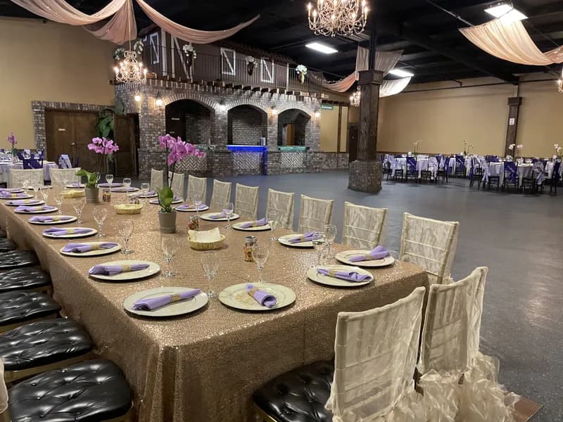 LOVE marquee sign and sweetheart table at La Hacienda wedding venue Gainesville