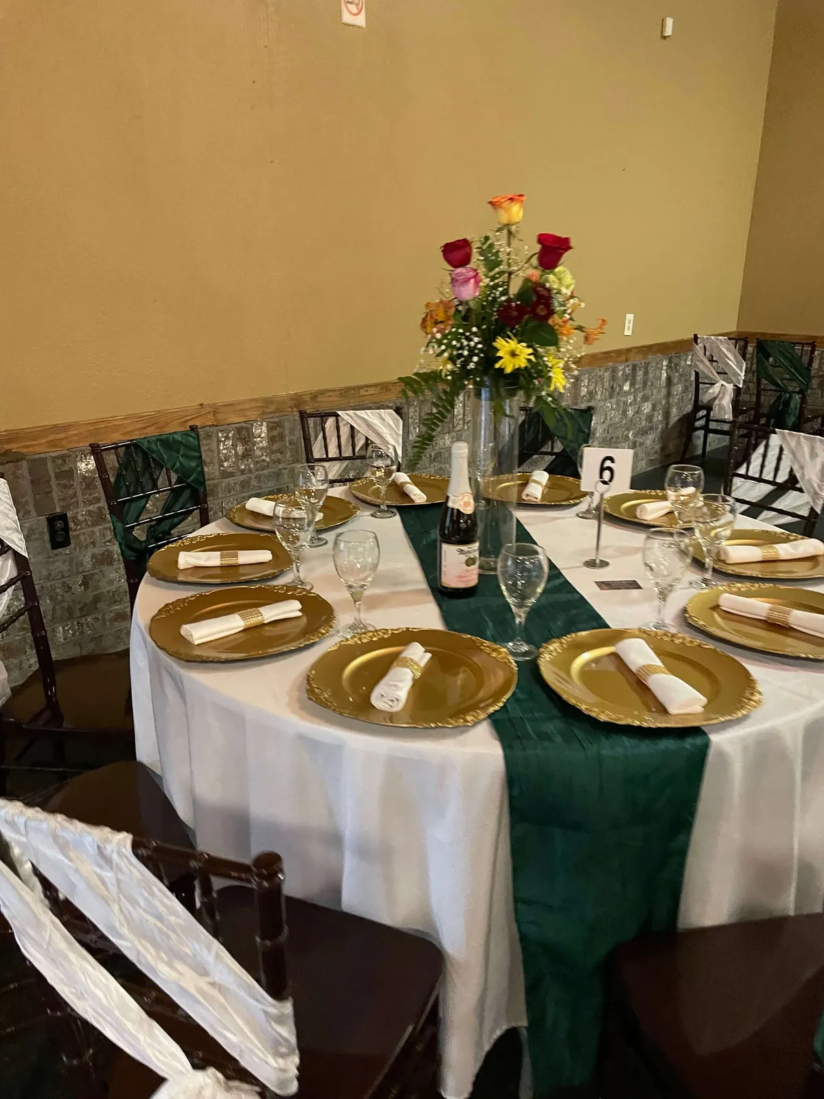Garden Hall intimate table setting La Hacienda virtual tour