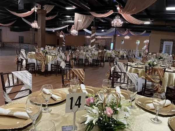 Gold milestone celebration banquet hall La Hacienda Gainesville Georgia